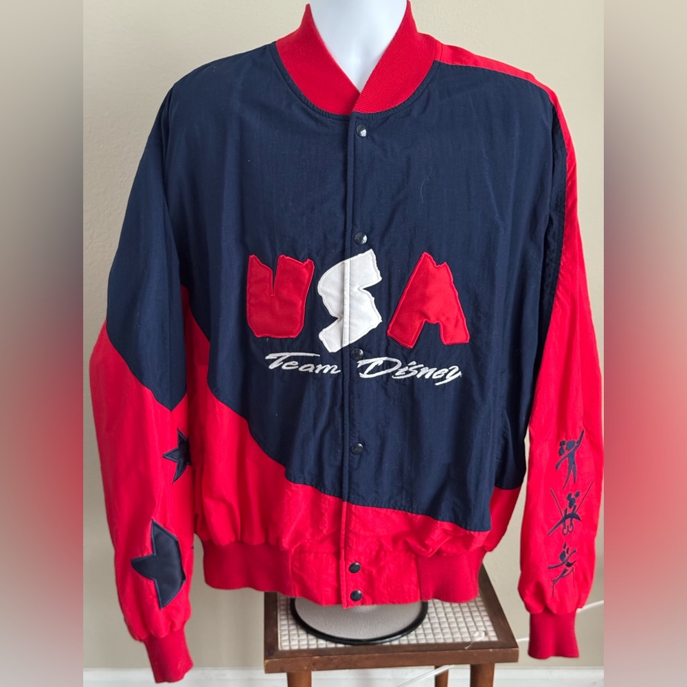 Vintage DISNEY 1996 USA Olympic Games ‘Team Disney’ Nylon Bomber Jacket -
2XL